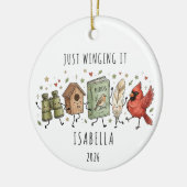 Persoonlijke Vogel Liefhebber Versiering Keramisch Ornament (Links)