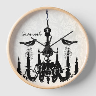 Persoonlijke Vogel Mosterd Gele Kroonluchter Klok