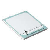 Persoonlijke vogel op Notitieblok van gestreepte d (Schuin)