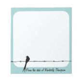 Persoonlijke vogel op Notitieblok van gestreepte d (Voorkant)