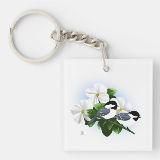 Persoonlijke vogel-sleutelhangers sleutelhanger (Voorkant)