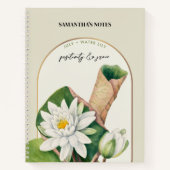 Persoonlijke vogelaanflank Juli Water Lily Notitieboek (Voorkant)