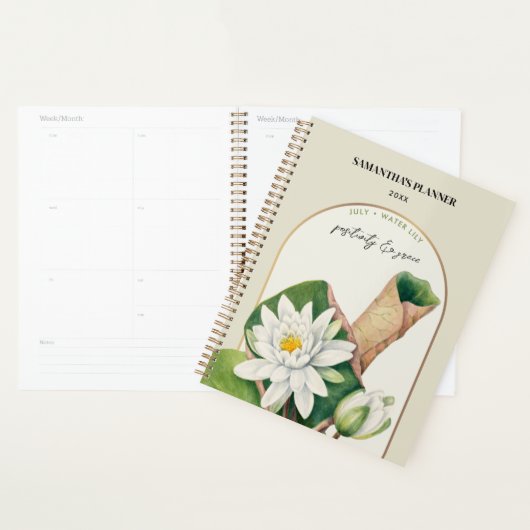 Persoonlijke vogelaanflank Juli Water Lily Planner (Display)