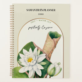 Persoonlijke vogelaanflank Juli Water Lily Planner