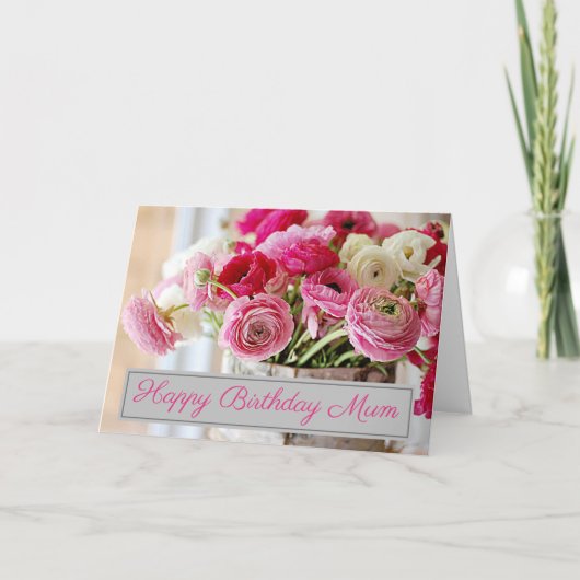 Persoonlijke vogelkaart - Shabby Chic Bouquet Kaart (Voorkant)