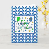 Persoonlijke vogelkaart voor broer kaart (Gele Bloem)