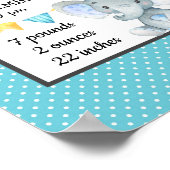 Persoonlijke vogelsteen Milestone Baby Boy Poster (Hoek)