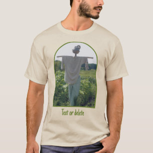 Persoonlijke vogelverschrikker in moestuin t-shirt