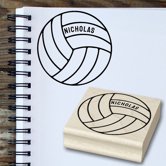 Persoonlijke Volleybal Aangepaste Naam Houten Stem Rubberstempel