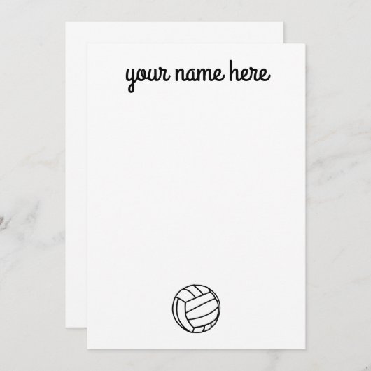 Persoonlijke volleybal Dank u Kaarten (Voorkant / Achterkant)