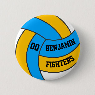Persoonlijke Volleybal Giveaway Voor Jongens & Mei Ronde Button 5,7 Cm