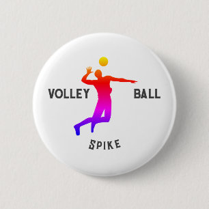Persoonlijke Volleybal Giveaway Voor Jongens & Mei Ronde Button 5,7 Cm