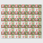 Persoonlijke Volleybal Kerst Cadeaupapier (Vlak)