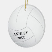 Persoonlijke Volleybal Kerst Keramisch Ornament (Links)