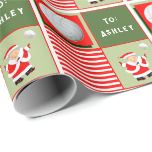 Persoonlijke Volleybal Kerstmis Cadeaupapier