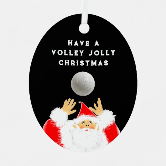 Persoonlijke Volleybal Metalen Ornament (Voorkant)
