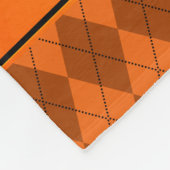 Persoonlijke volleybal oranje argyle fleece deken (Hoek)