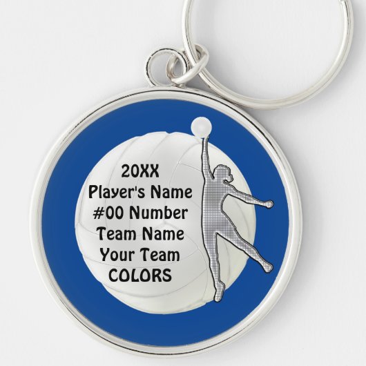 Persoonlijke volleybalcadeautjes TEAM COLORS, TEKS Sleutelhanger (Voorkant)