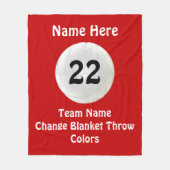 Persoonlijke volleybaldripstrips, handschrift, KLE Fleece Deken (Voorkant)