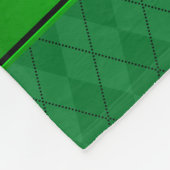 Persoonlijke volleybalgroene argyle fleece deken (Hoek)