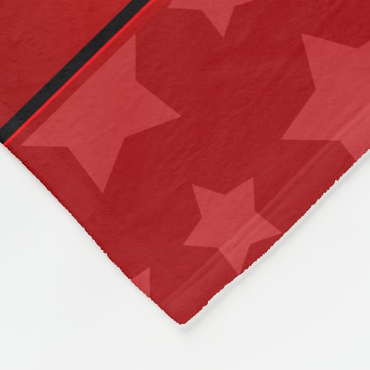 Persoonlijke volleybalrode sterren fleece deken (Hoek)