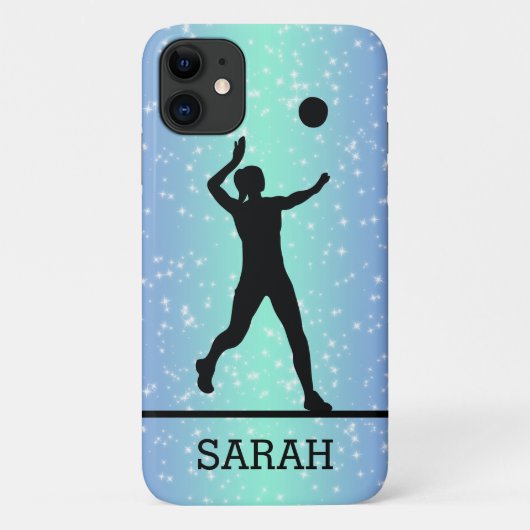 Persoonlijke Volleybalspeler Meisje Glans Case-Mate iPhone Case (Achterkant)