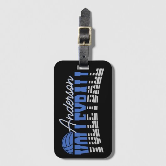 Persoonlijke Volleybalspeler VOEGD NAAM Team Champ Bagagelabel (Voorkant (verticaal))