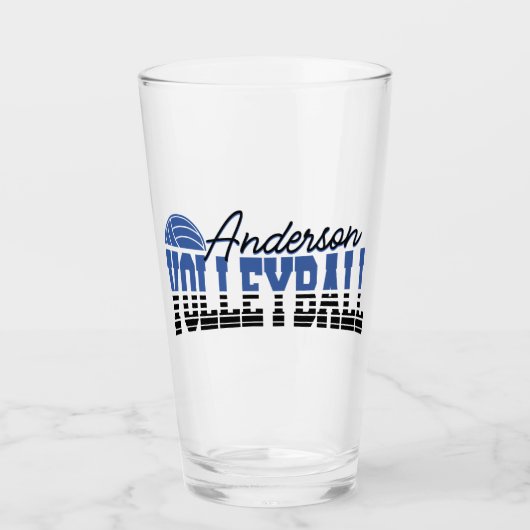 Persoonlijke Volleybalspeler VOEGD NAAM Team Champ Glas (Voorkant)