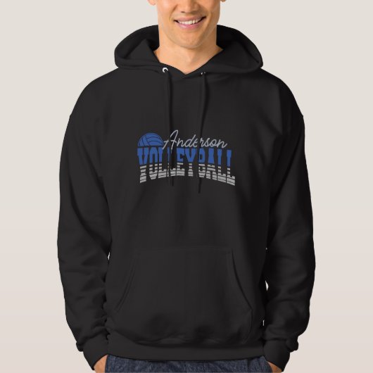 Persoonlijke Volleybalspeler VOEGD NAAM Team Champ Hoodie (Voorkant)