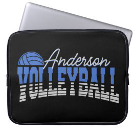 Persoonlijke Volleybalspeler VOEGD NAAM Team Champ Laptop Sleeve