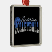 Persoonlijke Volleybalspeler VOEGD NAAM Team Champ Metalen Ornament (Rechts)