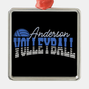 Persoonlijke Volleybalspeler VOEGD NAAM Team Champ Metalen Ornament