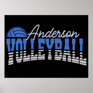 Persoonlijke Volleybalspeler VOEGD NAAM Team Champ Poster