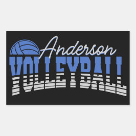 Persoonlijke Volleybalspeler VOEGD NAAM Team Champ Rechthoekige Sticker