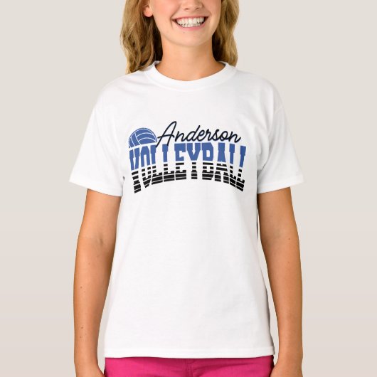 Persoonlijke Volleybalspeler VOEGD NAAM Team Champ T-shirt (Voorkant)