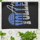 Persoonlijke Volleybalspeler VOEGD NAAM Team Champ Theedoek (Gevouwen)