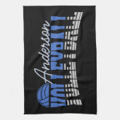 Persoonlijke Volleybalspeler VOEGD NAAM Team Champ Theedoek (Verticaal)