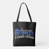 Persoonlijke Volleybalspeler VOEGD NAAM Team Champ Tote Bag (Achterkant)