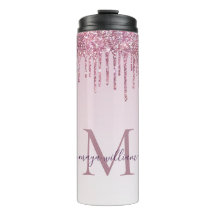 Persoonlijke voorletter Naam Roos Glitter Drivers