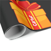 Persoonlijke voornaam en ouderdom op feestdag cadeaupapier (Rol Hoek)