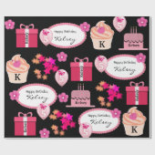 Persoonlijke voornaam en ouderdom voor kinderen en cadeaupapier (Vlak)