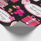 Persoonlijke voornaam en ouderdom voor kinderen en cadeaupapier (Hoek)