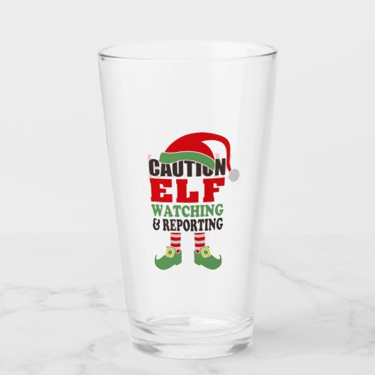 Persoonlijke 'voorzichtigheid', Elf die Kerstmis b Glas (Voorkant)