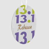 Persoonlijke voorzijde/achterzijde 13.1 halve mara ornament (voorkant)