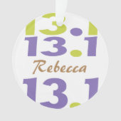 Persoonlijke voorzijde/achterzijde 13.1 halve mara ornament (voorkant)