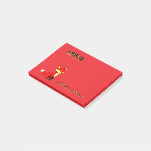 Persoonlijke Vos Post-it® Notes (Schuin)