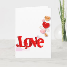 Persoonlijke Vouwkaart Love & Hearts Kaart