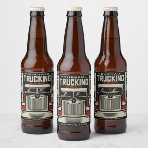 Persoonlijke vrachtwagen 18-wieler GROOT RIG-vrach Bier Etiket