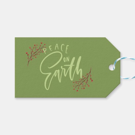 Persoonlijke vrede op Aarde Cadeaulabel (Voorkant (Horizontaal))