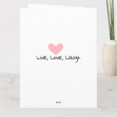 Persoonlijke vriendenkaart met naam kaart (Achterkant)